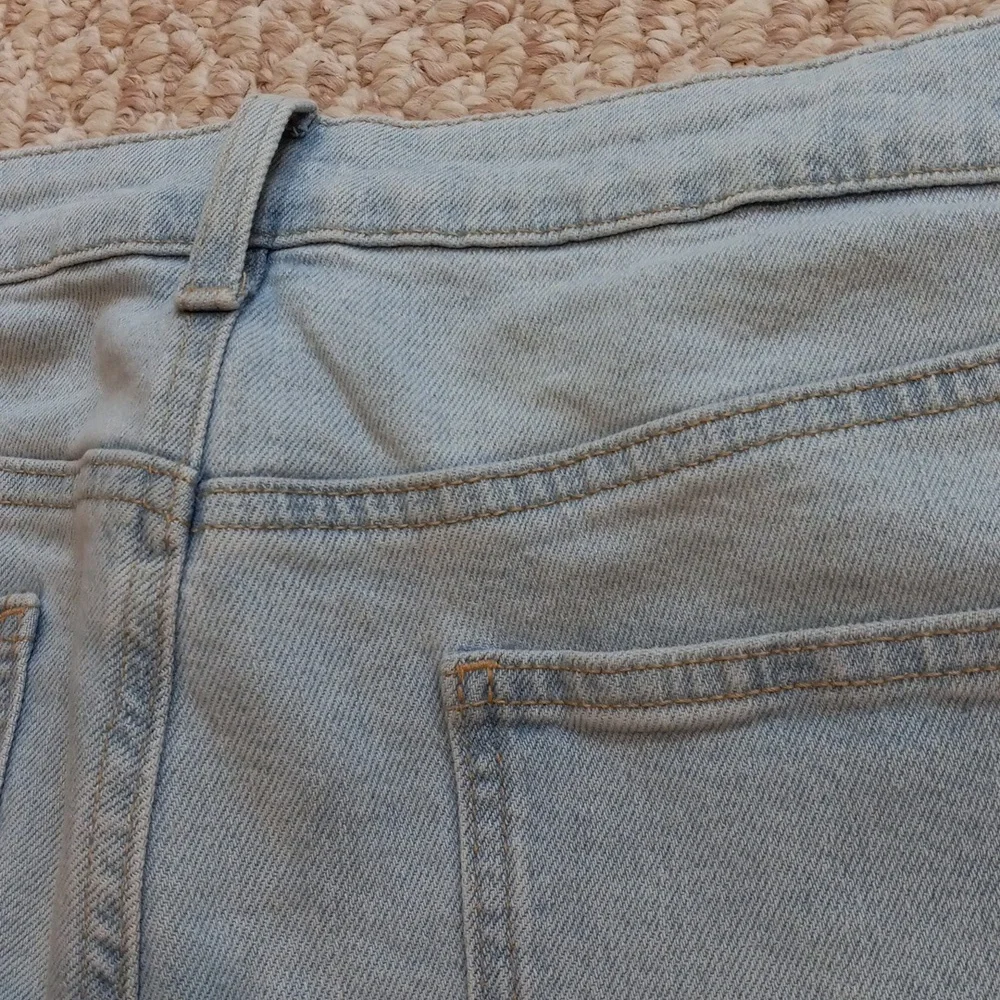 Women 19/34 Vintage Y2K Distressed Baggy Straight Leg Jeans Straight Leg Denim